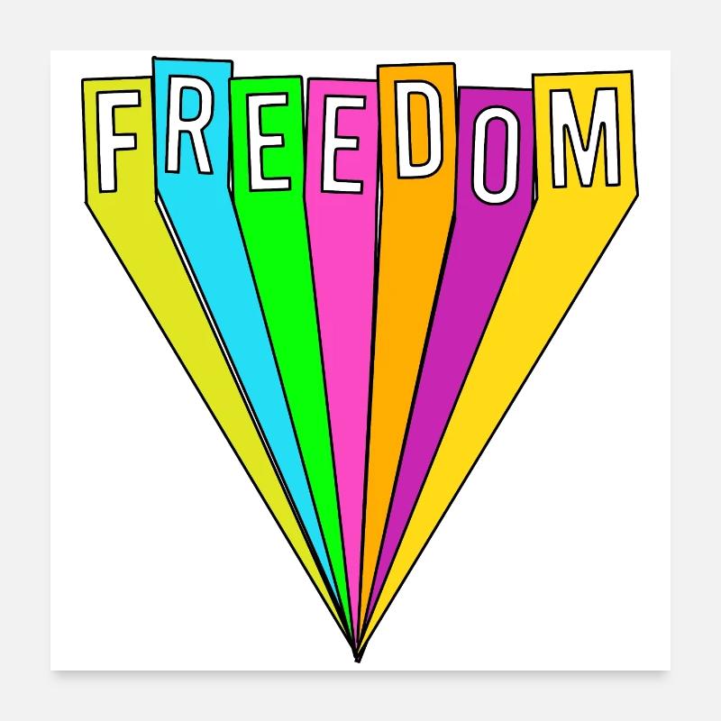 FREIHEIT Poster 60x60 cm