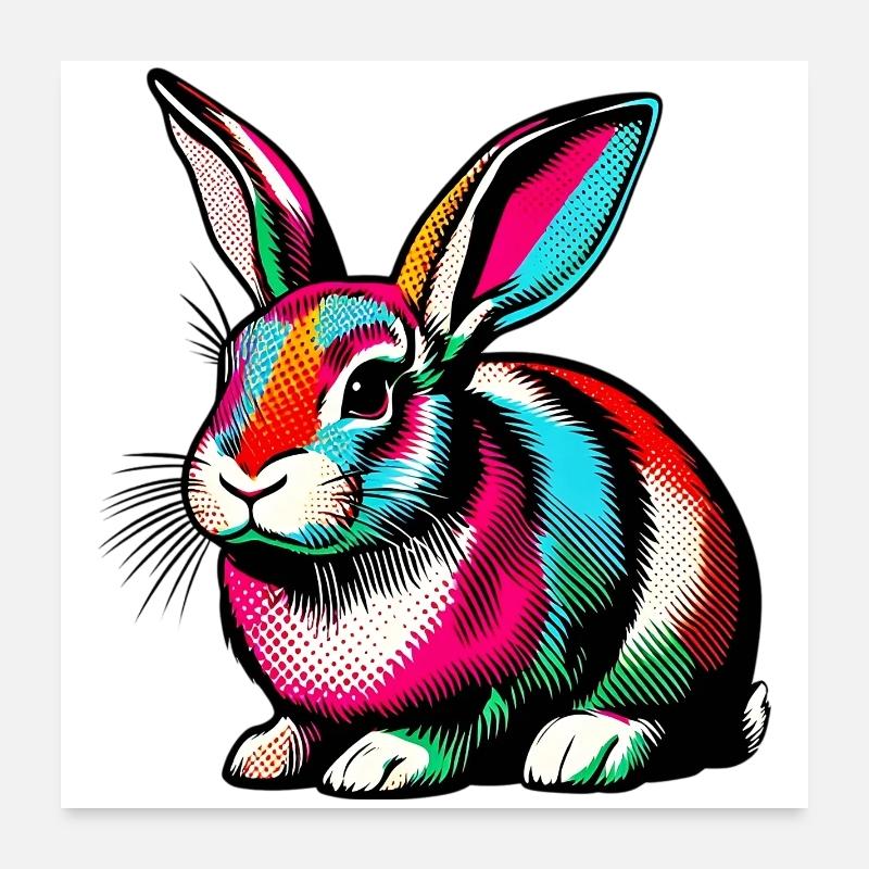 Rabbit Poster 24" x 24" (60x60 cm)