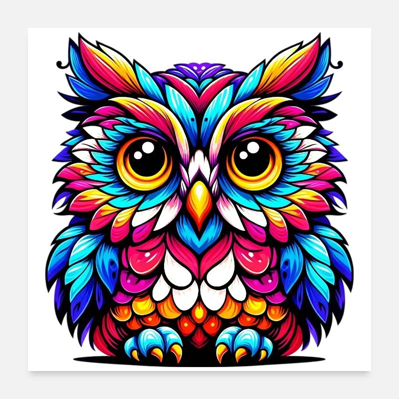 Eule Poster 60x60 cm
