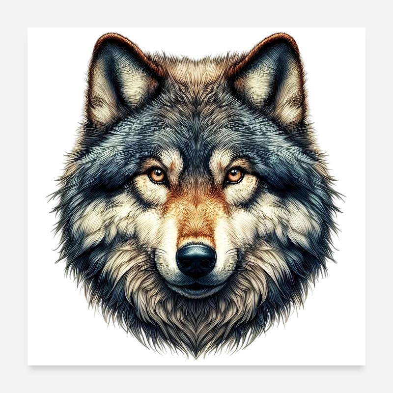 Loup Poster 60 x 60 cm