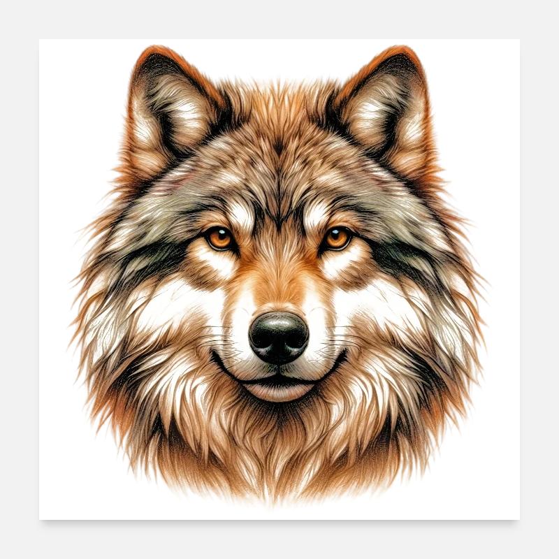 Loup Poster 60 x 60 cm