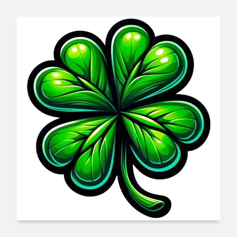 Four-leaf clover Poster 24" x 24" (60x60 cm)