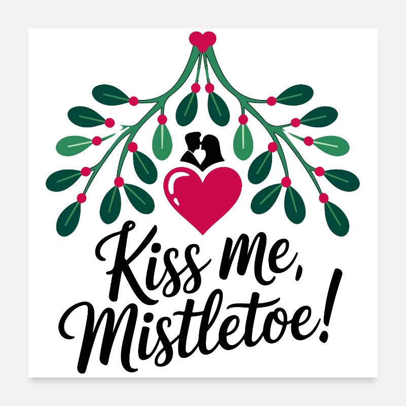 Conception festive de cœur de houx Poster 60 x 60 cm