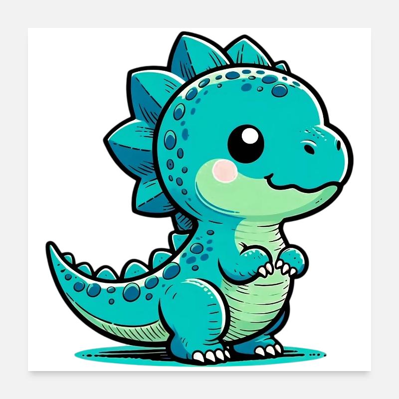 Dinosaure Poster 60 x 60 cm