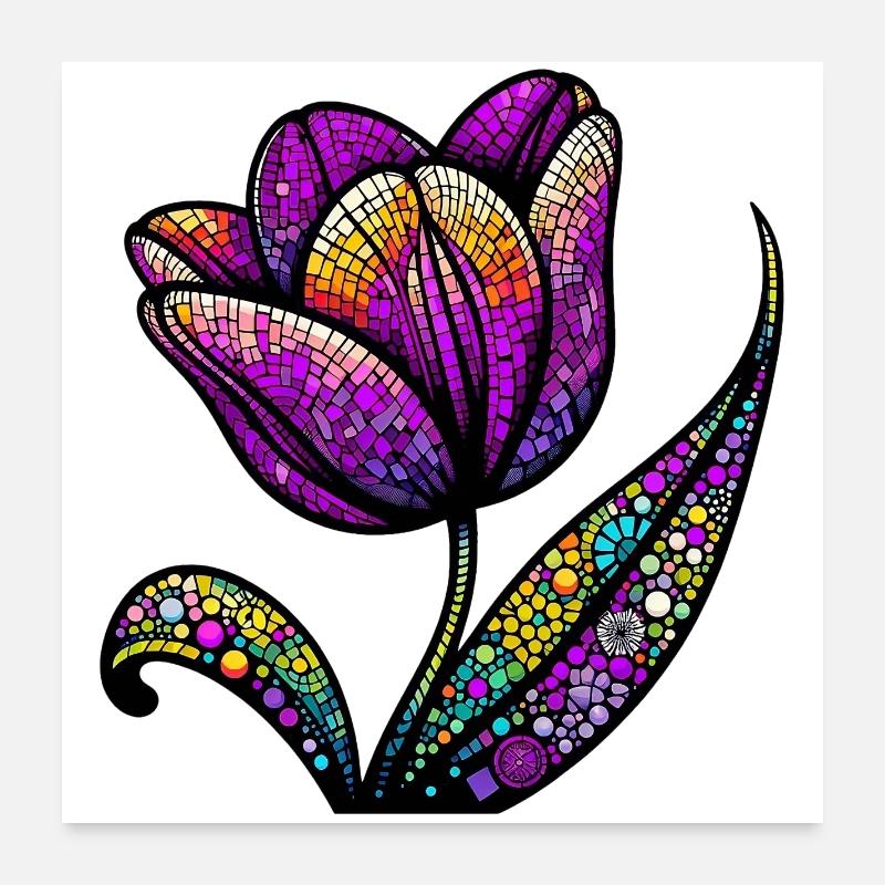 Tulipe Poster 60 x 60 cm