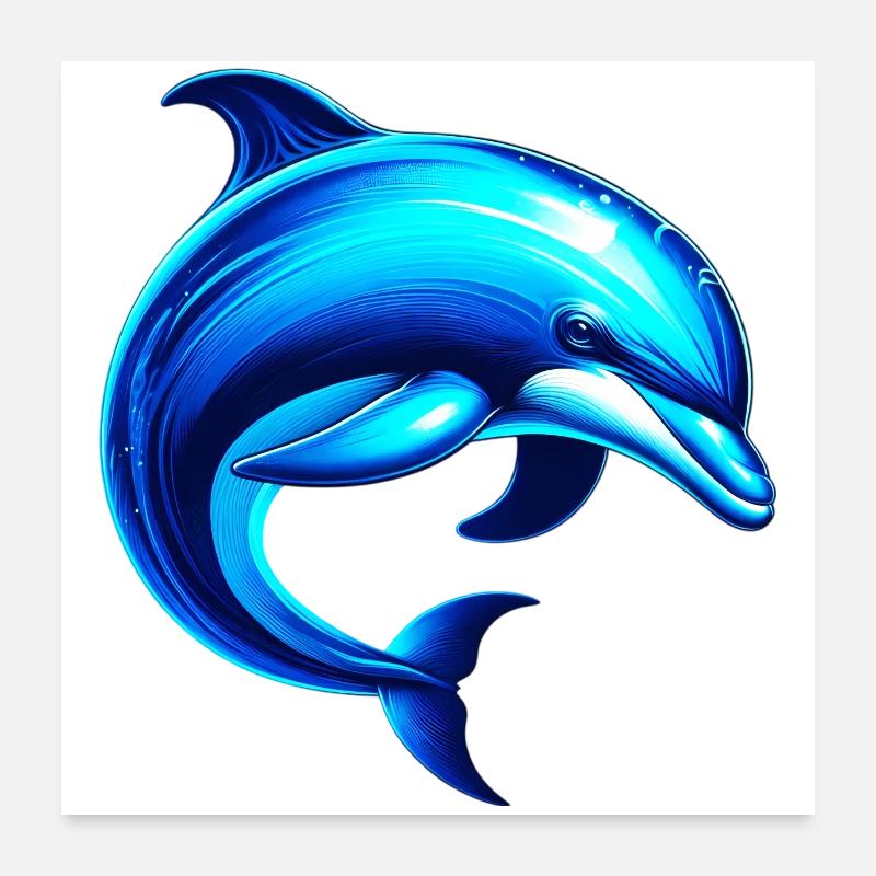Delfin Poster 60x60 cm