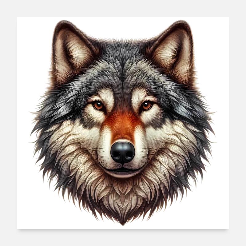 Loup Poster 60 x 60 cm