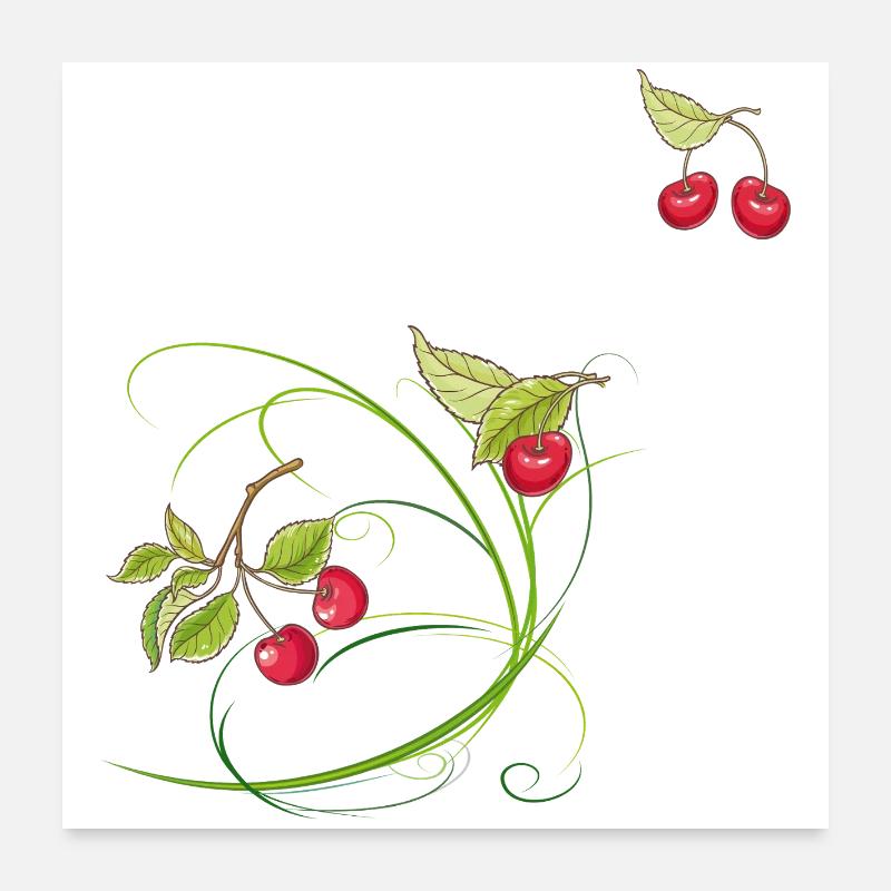 Cerises Poster 60 x 60 cm