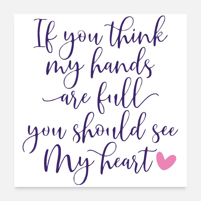 Conception de citation manuscrite inspirante Poster 60 x 60 cm