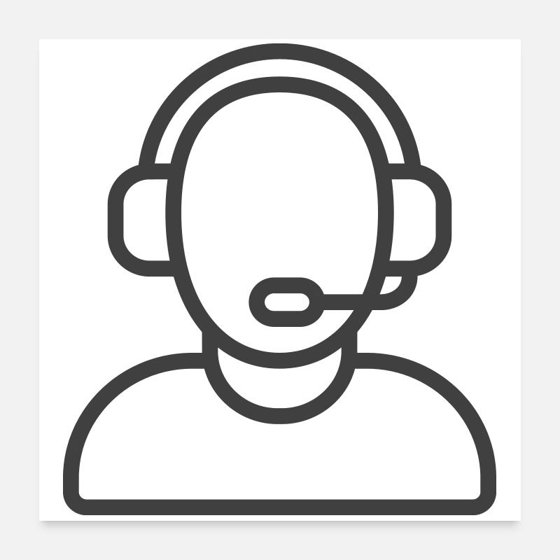 Help Desk Support icon logo Poster 24" x 24" (60x60 cm)