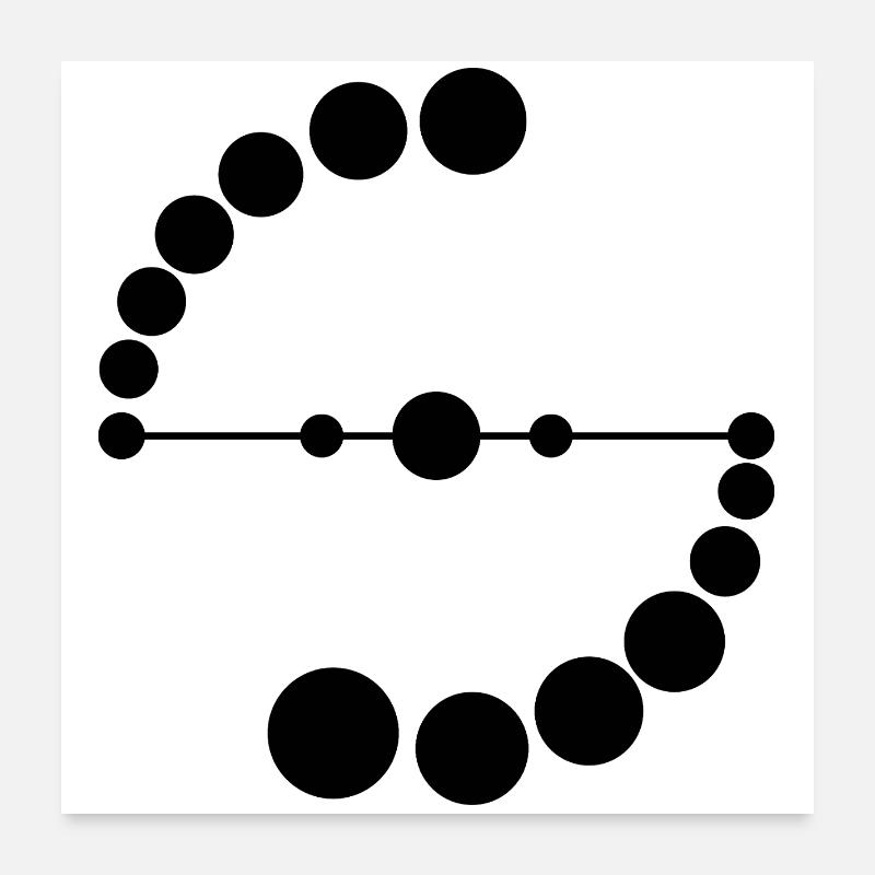 Cosmic DNA Spiral - Poster 24" x 24" (60x60 cm) - white