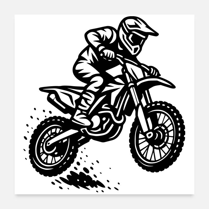 Conception de motocross Poster 60 x 60 cm