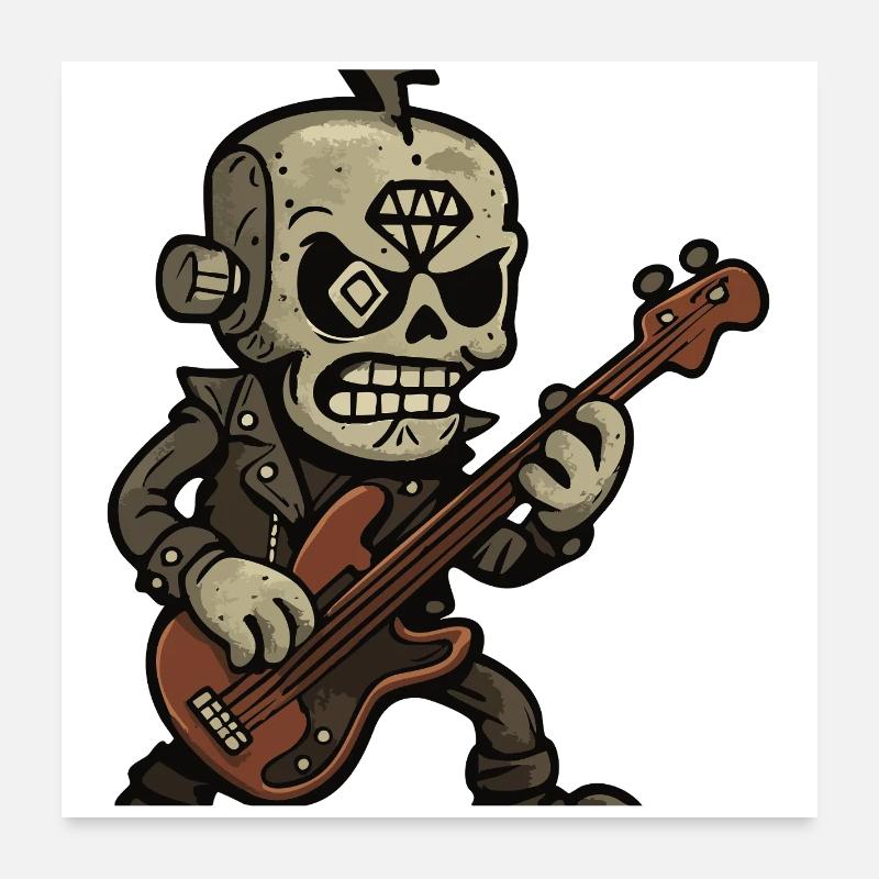 Bassiste de doom Poster 60 x 60 cm