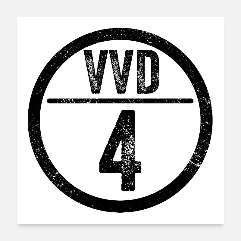 VVD4_K squad number Poster 24" x 24" (60x60 cm)