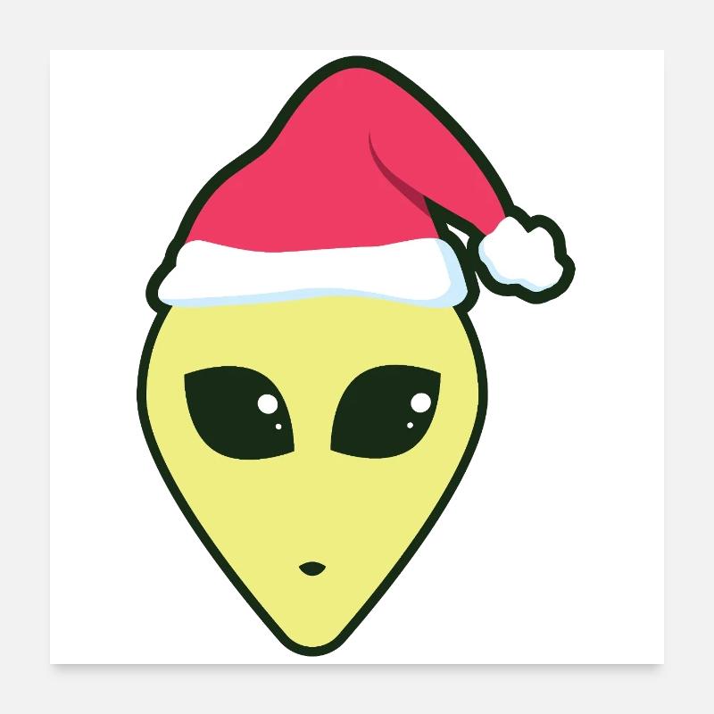 alien_santa Poster 60 x 60 cm