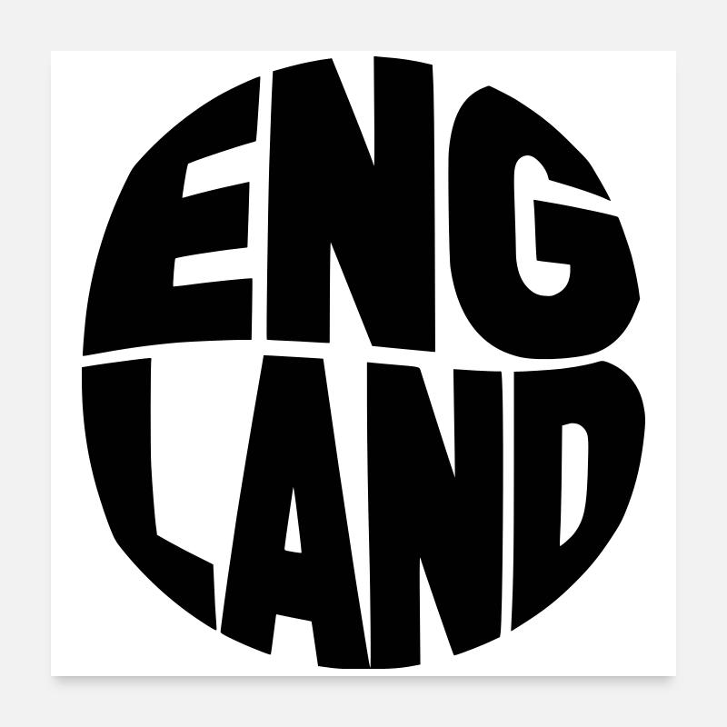 England Typografie  Poster 60x60 cm