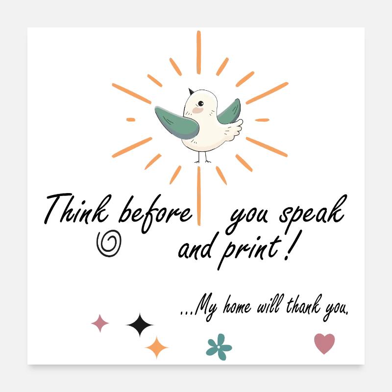 Penser Poster 60 x 60 cm