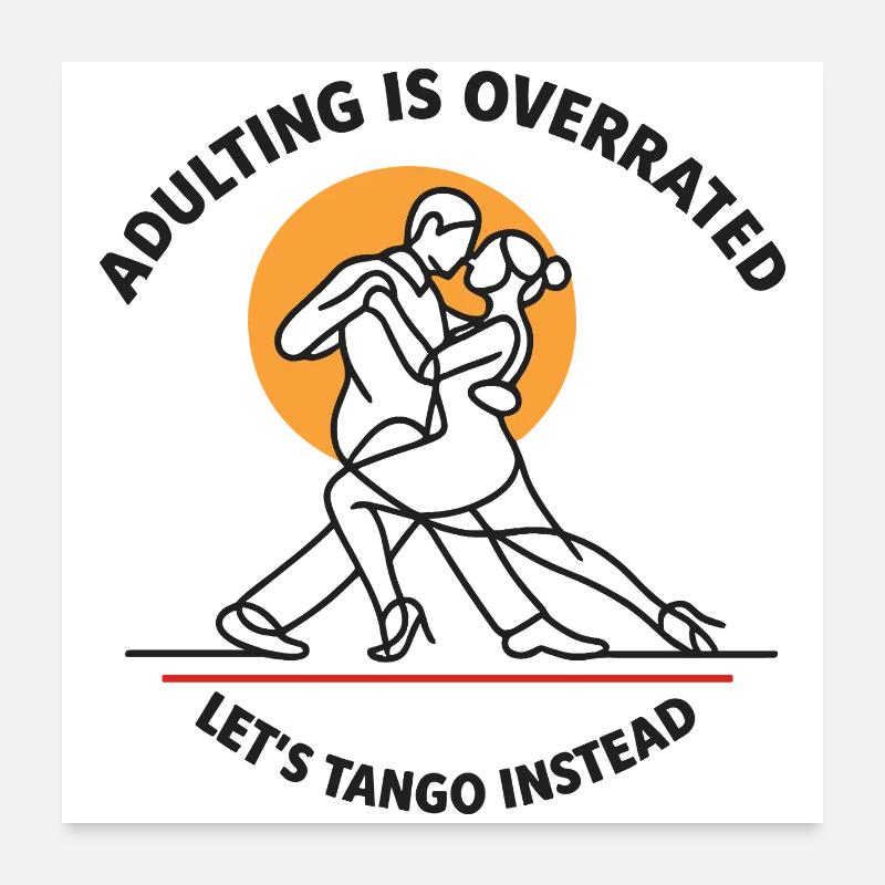 Tango Argentino Passion Gift Poster 24" x 24" (60x60 cm)