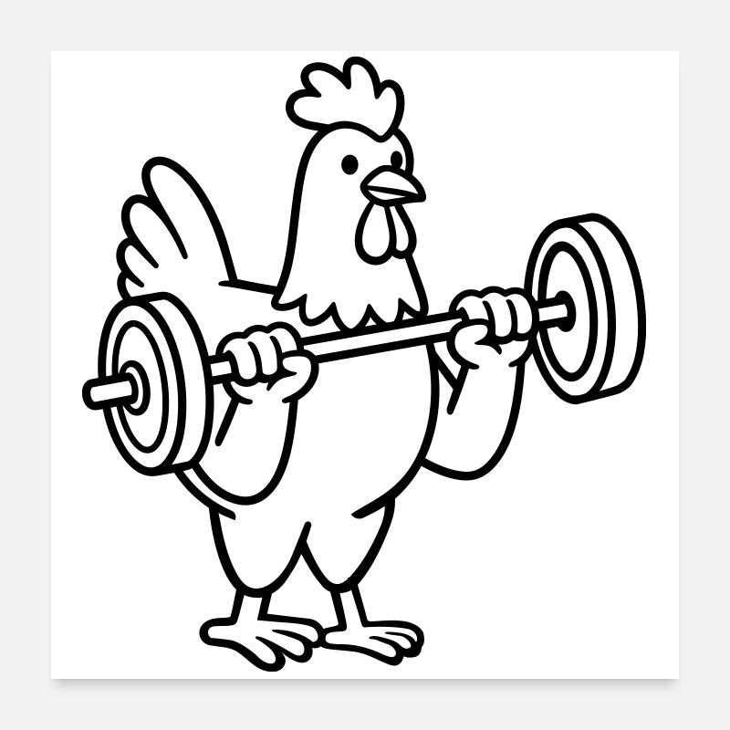 weightlifting Poster 24" x 24" (60x60 cm)