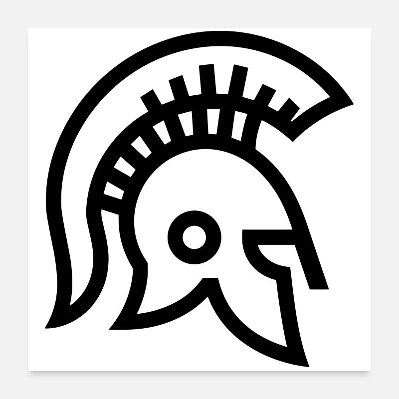 Spartanisch Poster 60x60 cm