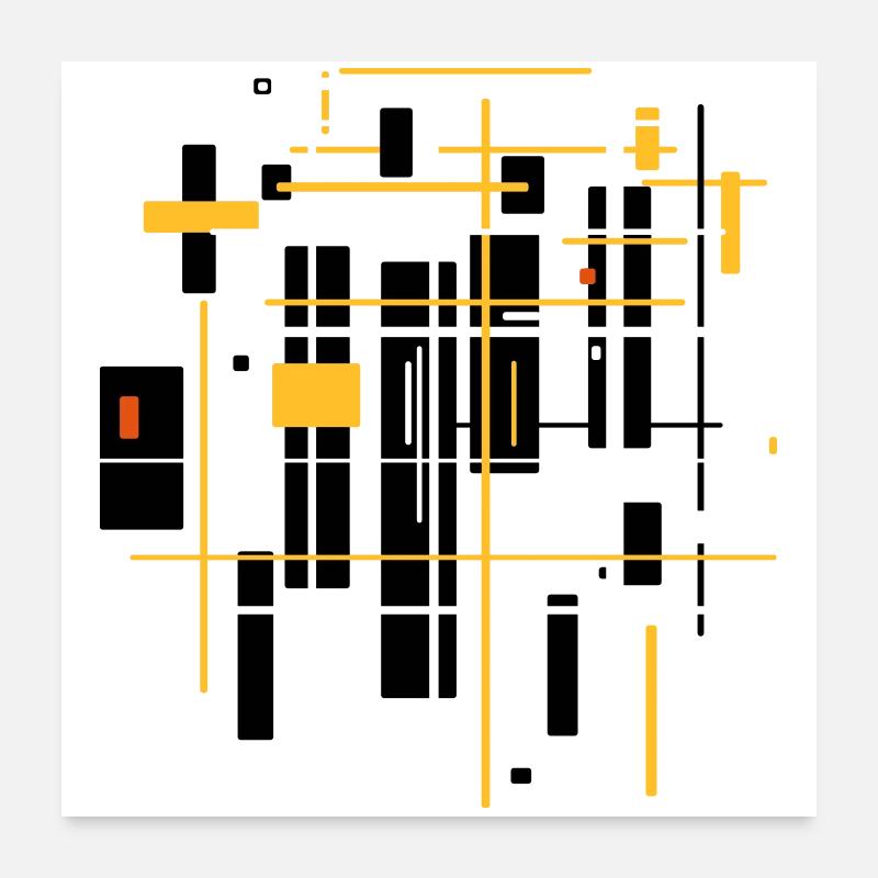 Architecture minimal landscape Poster 24" x 24" (60x60 cm)