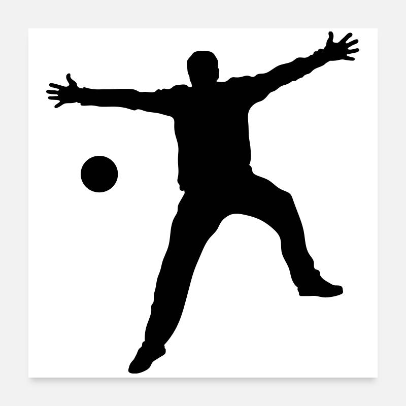 Handball Torwart Poster 60x60 cm