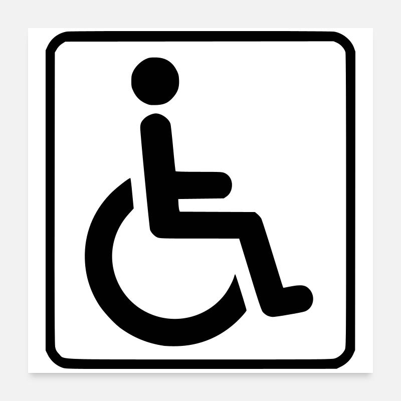 Wheelchair symbol for the disabled # Poster 24" x 24" (60x60 cm)