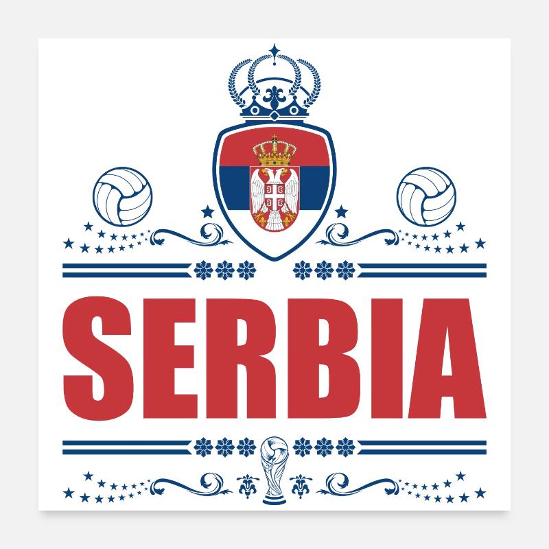 SERBIE Poster 60 x 60 cm