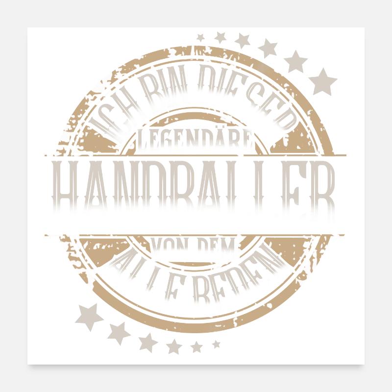 Handballer Handball Poster 60x60 cm