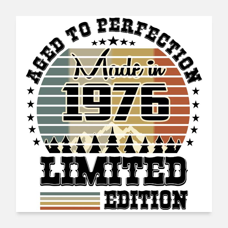 1976 Limited Edition Poster 24" x 24" (60x60 cm)