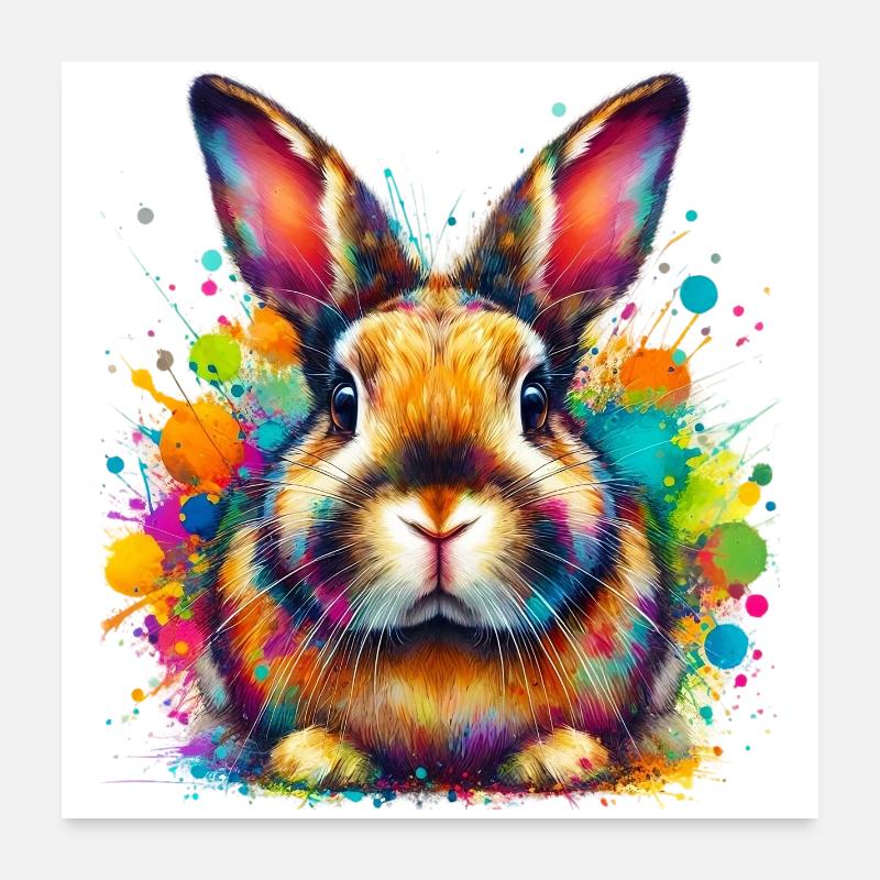 Rabbit Poster 24" x 24" (60x60 cm)