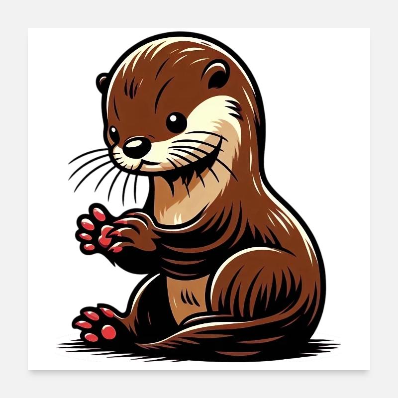 Otter Poster 60x60 cm