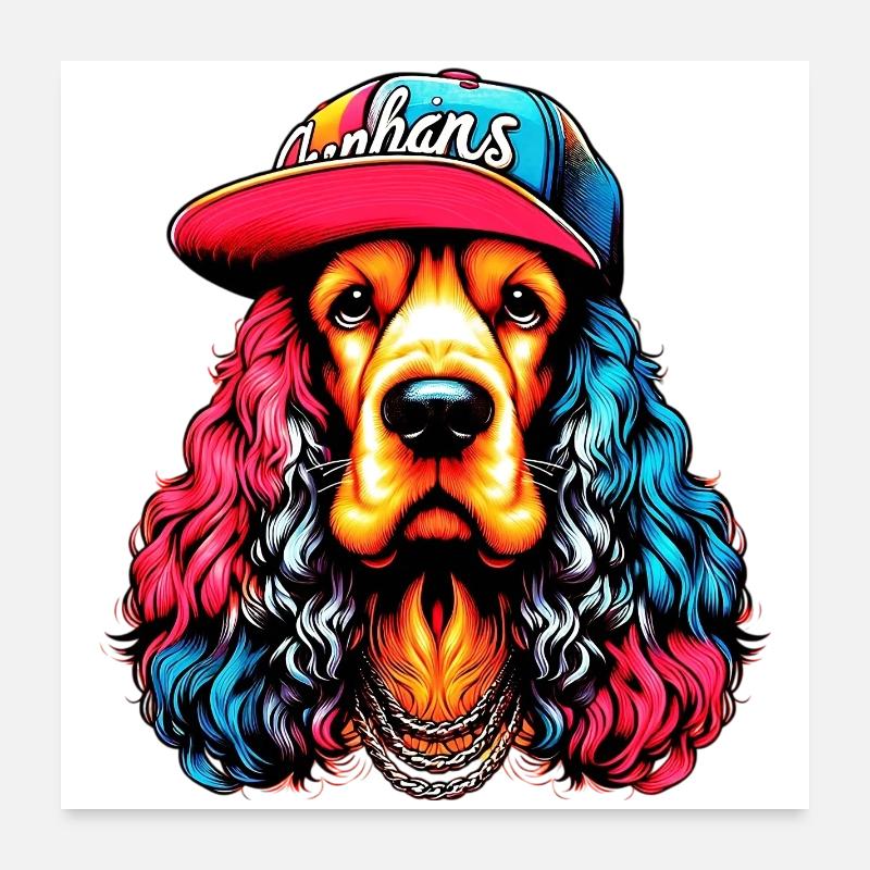 Chien Poster 60 x 60 cm