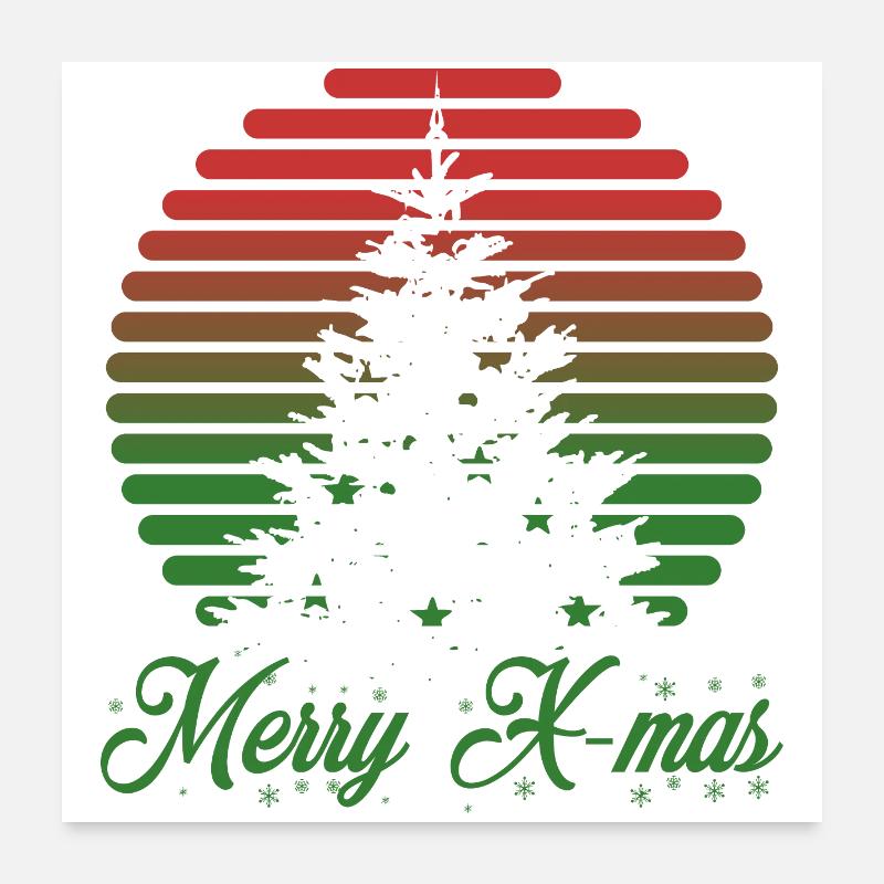 Merry X-mas Poster 60x60 cm