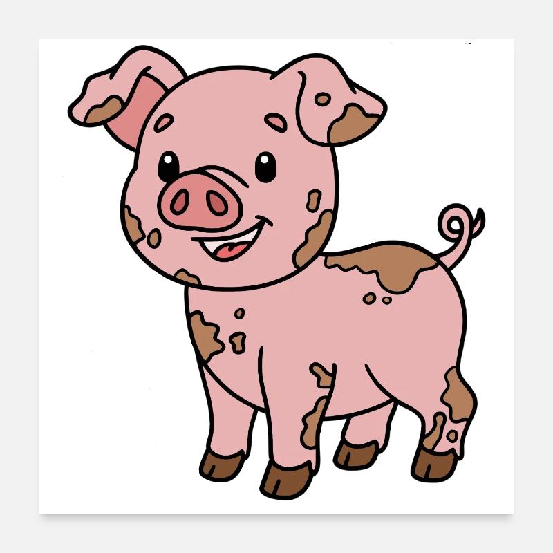 Cochon Poster 60 x 60 cm