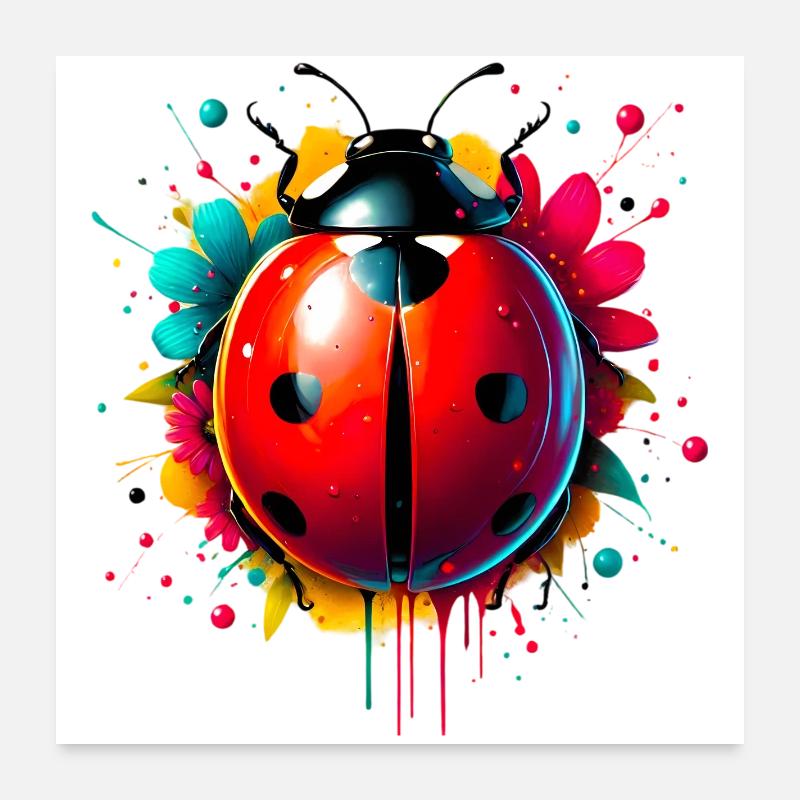 Coccinelle Poster 60 x 60 cm