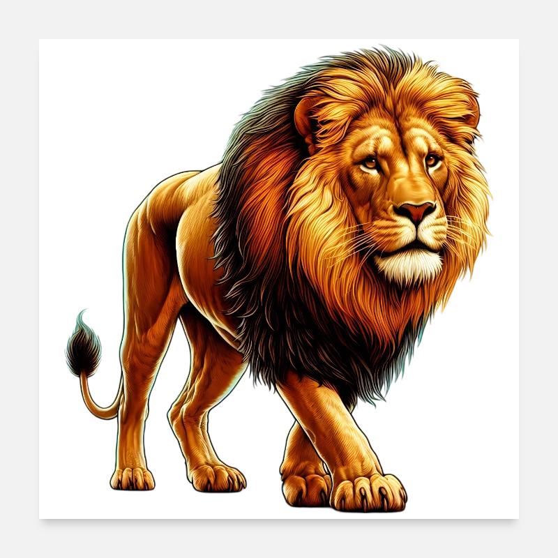 Lion Poster 60 x 60 cm