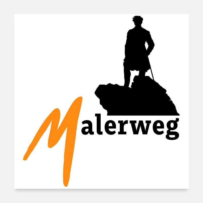 Malerweg Elbsandsteingebirge Sächsische Schweiz Poster 60x60 cm