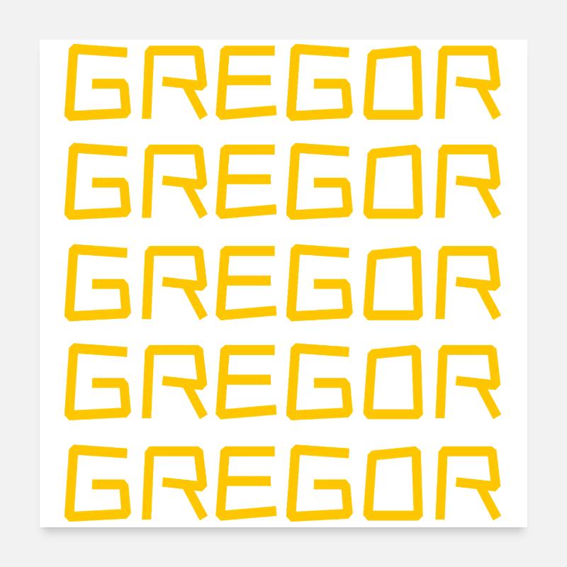 Vorname Gregor Poster 60x60 cm