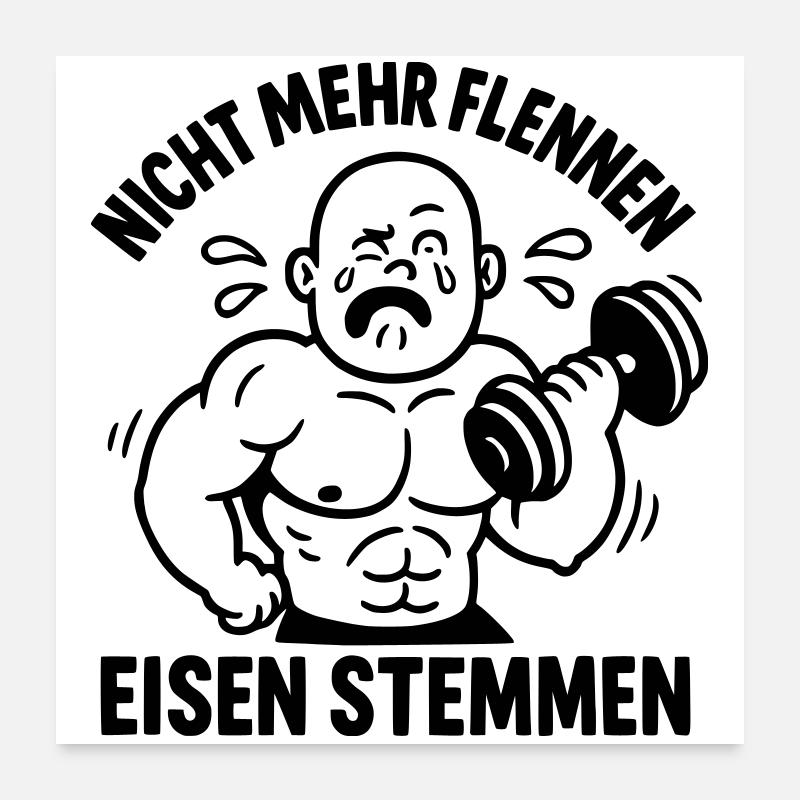 eisen stemmen - Poster 60x60 cm - Weiß