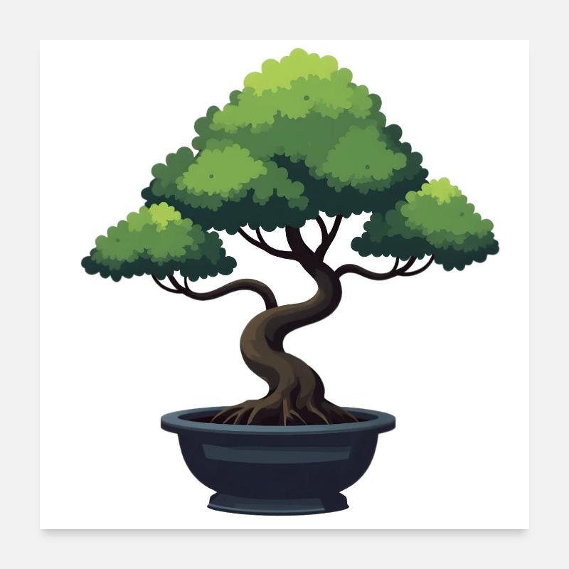Bonsai Baum Poster 60x60 cm