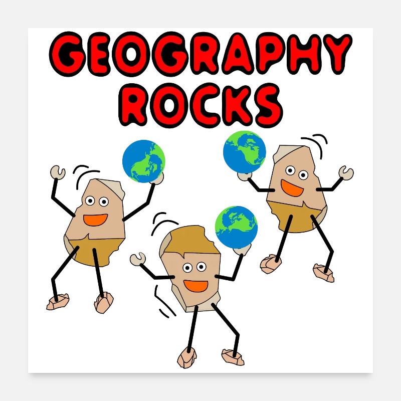 Géographie Rochers Poster 60 x 60 cm