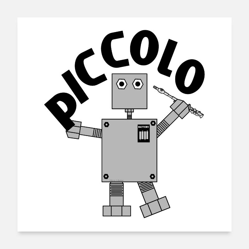 Piccolo Robot Text Poster 60 x 60 cm