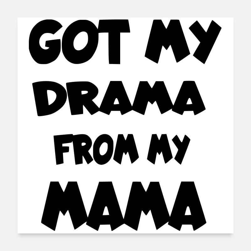 Drama der Mutter. Kinderhumor * Poster 60x60 cm