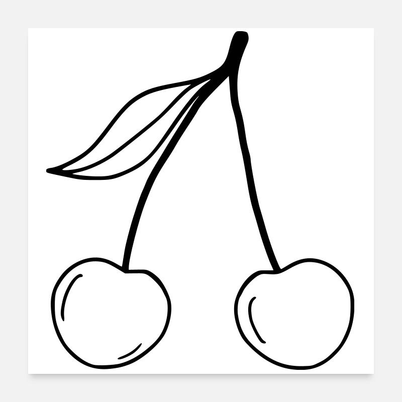 Cherries Poster 24" x 24" (60x60 cm)
