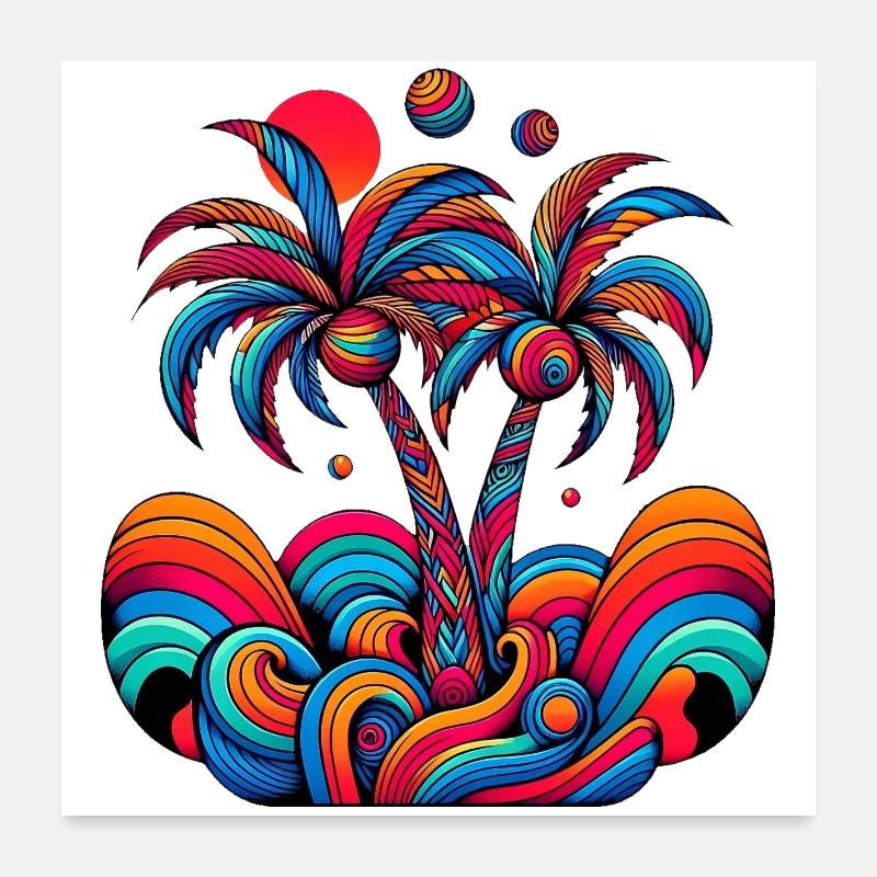 Palmiers Poster 60 x 60 cm