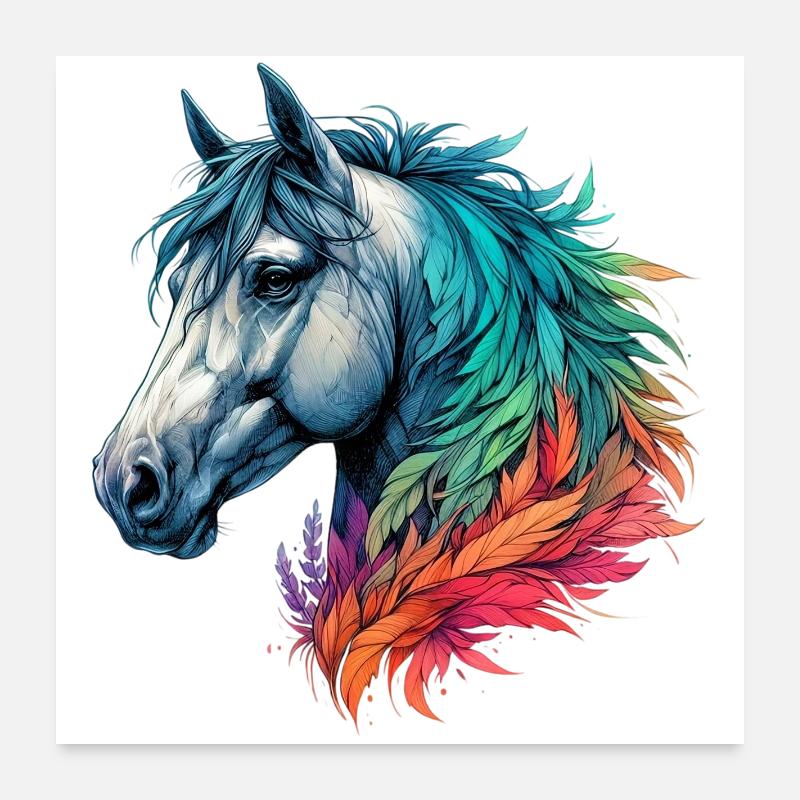Pferd Poster 60x60 cm