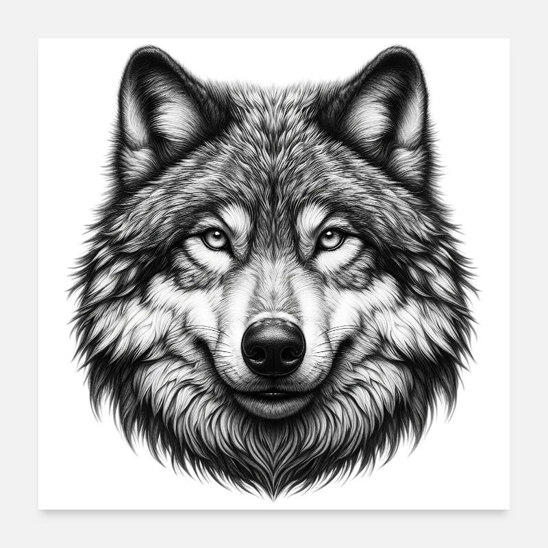 Loup Poster 60 x 60 cm