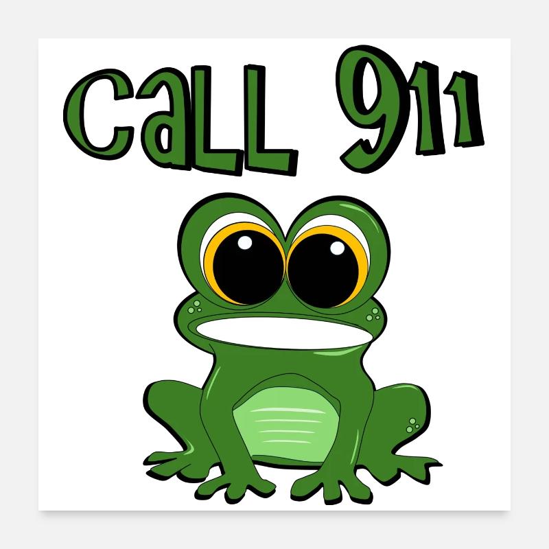 Frosch Grenouille Poster 60x60 cm