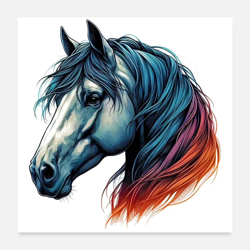 Cheval Poster 60 x 60 cm